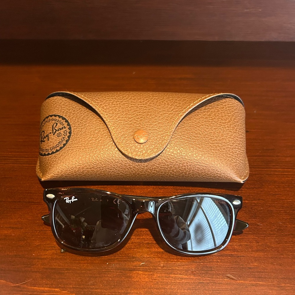 Kids Ray-Ban Black Sunglasses with Case